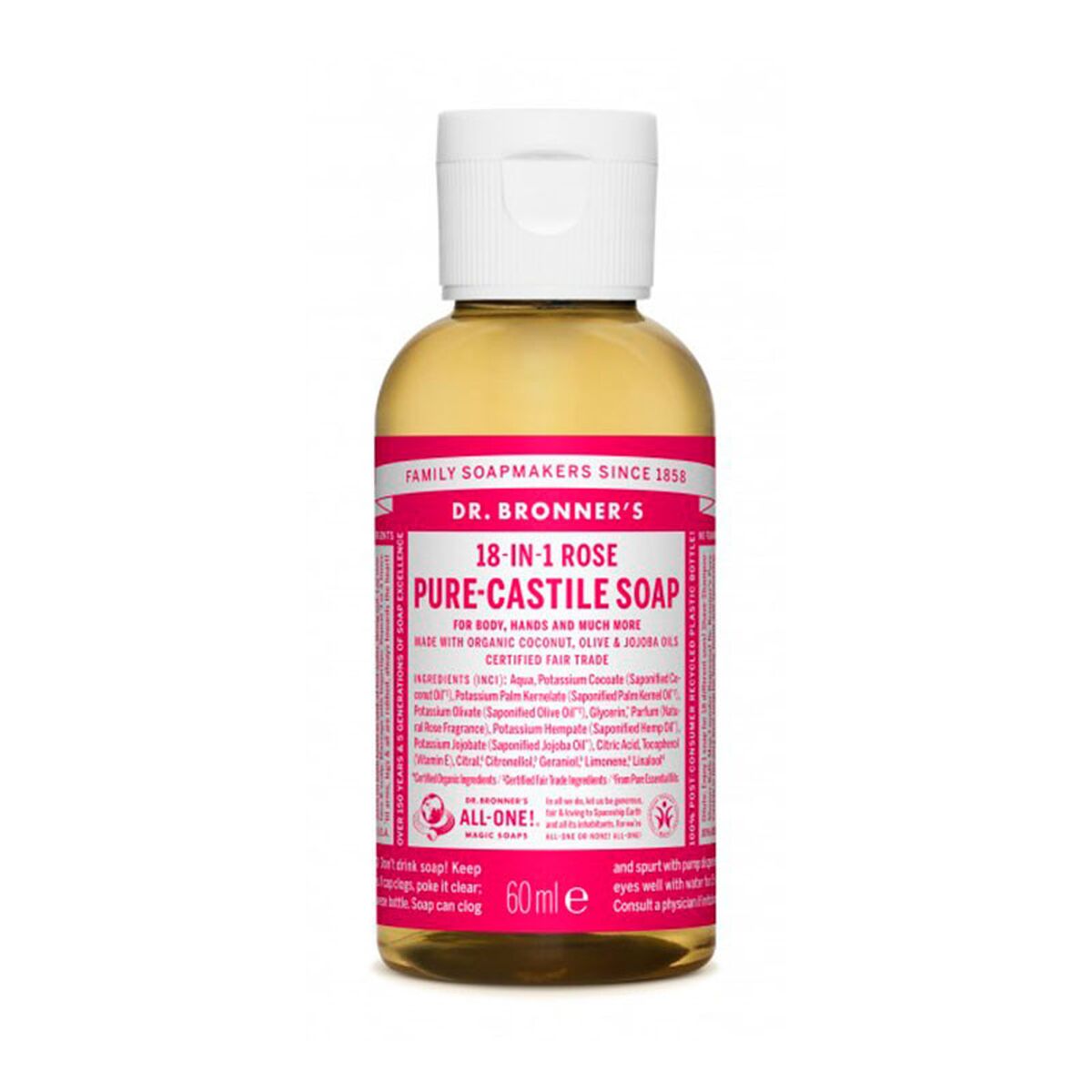 Жидкое мыло Dr Bronner's 60 ml розами